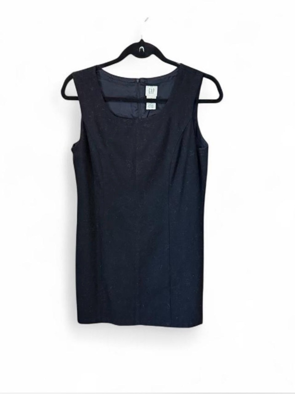 Gap Black Wool Sleeveless Dress with Zipper Back & Scoop Neck Sz S
Lined